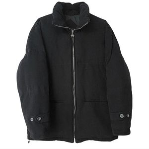 London Fog Men's Heavy Winter Cotton Canvas Coat Down Filled